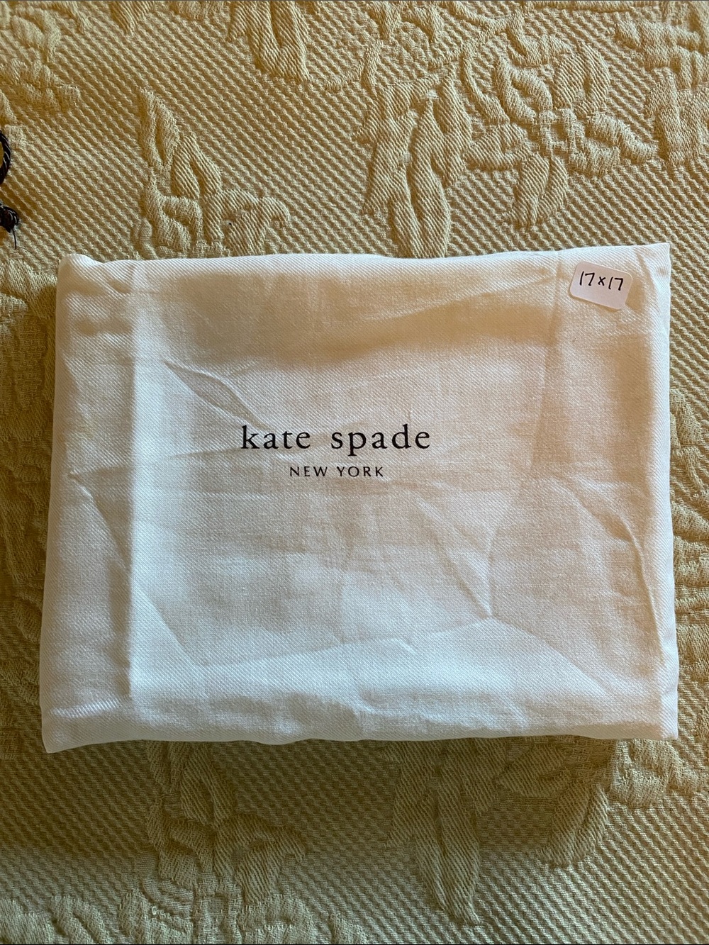 kate spade White Logo Cotton Dust Bag